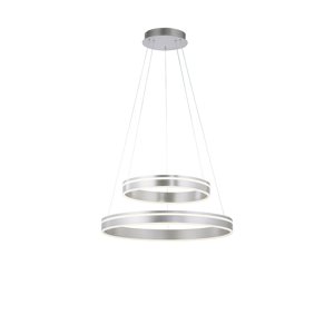 Smart hanglamp staal 2-lichts met afstandsbediening - Ronith