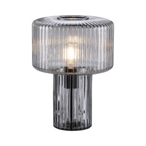 Dizajnová stolná lampa dymové sklo - Andro