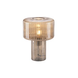 Dizajnová stolná lampa vyrobená z jantárového skla - Andro