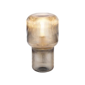 Dizajnová stolná lampa jantárové sklo - Zonat