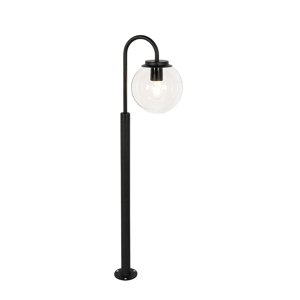 Moderný lampáš čierny s čírym sklom 100 cm IP44 - Sfera