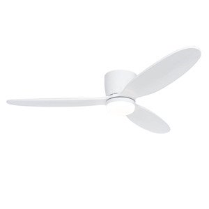 Inteligentný stropný ventilátor biely 132 cm vrátane LED stmievateľný s diaľkovým ovládaním - Sofio