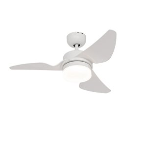 Stropný ventilátor biely 86,7 cm vrátane LED stmievateľný s diaľkovým ovládaním - Yuki