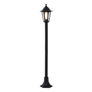 Klasické vonkajšie stĺpikové svietidlo čierne 122 cm IP44 - New Haven Hammered