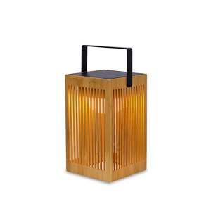 Bambusová stolná lampa vrátane LED stmievateľná IP54 solárna nabíjateľná s diaľkovým ovládaním - Okinawa
