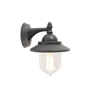Romantická vonkajšia nástenná lampa tmavo šedá - Oxford