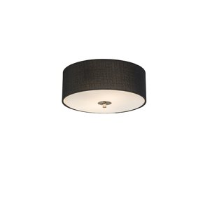 Vidiecke stropné svietidlo čierne 30 cm - Drum Jute