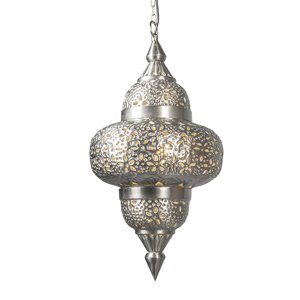 Závesná lampa Marrákeš strieborná