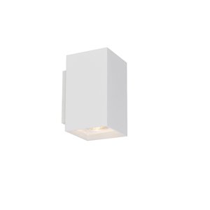 Moderná nástenná lampa biela štvorcová 2-svetlo - Sandy