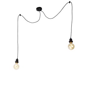 Závesná lampa Cava 2 čierna