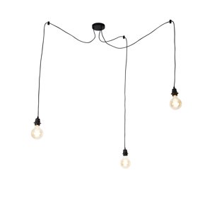 Priemyselná závesná lampa čierna - Cava 3