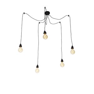 Priemyselná závesná lampa čierna - Cava 5