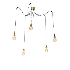 Moderná závesná lampa zlatá stmievateľná - Cava 5