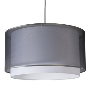 Moderné závesné svietidlo s tienidlom čierne/biele 47/25 - Duo