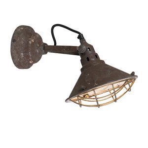 Vintage nástenná a stropná lampa hnedá naklápateľná - Barrack