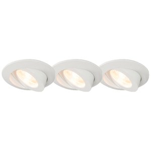 Sada 3 vstavaných reflektorov bielych vrátane LED IP44 - Relax LED
