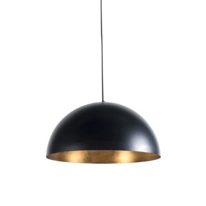 Čierne s zlatým priemyselným závesným svietidlom 50 cm - Magna Eco