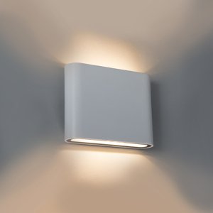 Moderné vonkajšie nástenné svietidlo biele 11,5cm vrátane 5W LED - bat