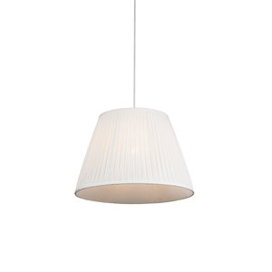 Retro závesná lampa krémová 45 cm - Plisse
