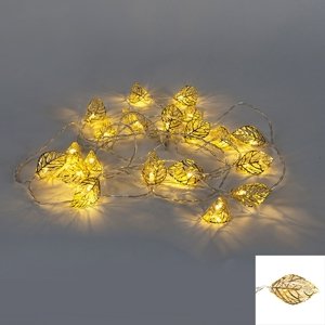 Vianočná osvetľovacia šnúra Leaf 20 teplá biela LED 3,8 metra