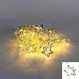 Vianočné osvetľovacie strunové svetlo Star 20 teplá biela LED 3,8 metra
