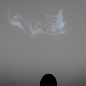 Vianočné osvetlenie Laserový projektor LED biely Santa Claus so saniami