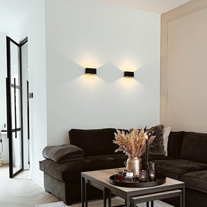 Moderná nástenná lampa čierna - Otan