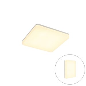 Stropná lampa biely štvorec vrátane LED a detektoru pohybu - Plater