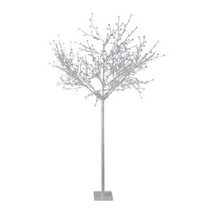 Vidiecka vonkajšia lampa biela s bielymi gombíkmi IP44 - strom