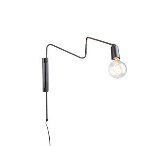 Priemyselné nástenné svietidlo antracitové otočné 110 cm - Serpenti