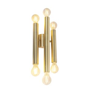 Vintage nástenná lampa zlatá 6-svetlo - Tubi