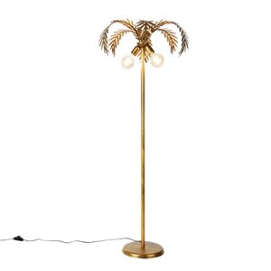 Vintage stojaca lampa zlatá 156 cm 2-svetlo - Botanica