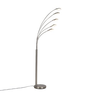 Stojaca lampa z ocele vrátane LED s dotykovým stmievačom - Sixties Trento