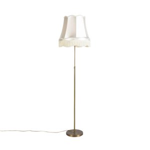 Stojaca lampa bronzová s tienidlom Granny krémová 45 cm nastaviteľná - Parte