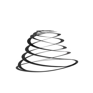 Oceľový tienidlo lampy čierny 50 cm - Spiral