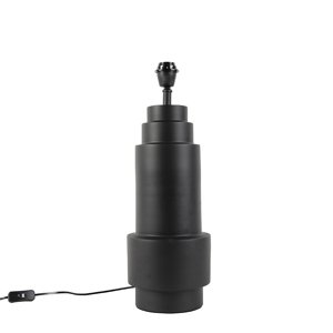 Stolná lampa v štýle Art Deco čierna bez tienidla - Bruut