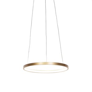 Moderné kruhové závesné svietidlo zlaté 40 cm vrátane LED - Anella