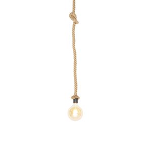 Vidiecka závesná lampa z lana 1-svetlo - Ropa