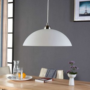 Klasická okrúhla závesná lampa biela - Valeria