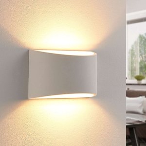 Vidiecka nástenná polkruhová stenová lampa vrátane LED - Heiko