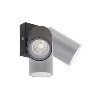 Vonkajšia nástenná lampa čierna nastaviteľná IP44 - Solo