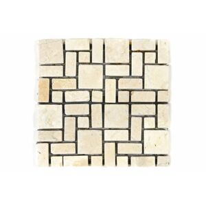 Divero Garth 1130 mramorová mozaika krémová obklady 11 ks - 1m² - 30x30 cm