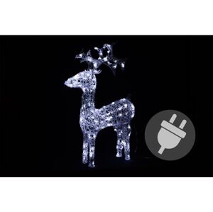 Nexos 208 LED dekorácia - vianočný sob - 100 cm studená biela