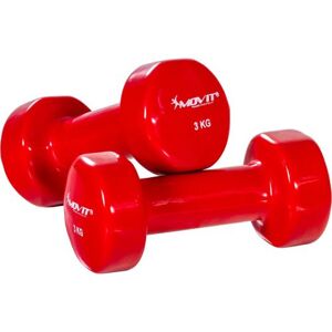 MOVIT 26864 Sada vinylových činiek 2 x 3 kg červené