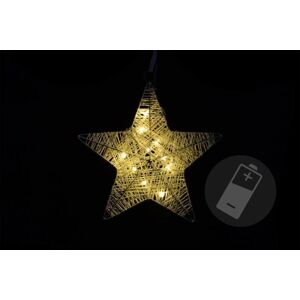 Nexos 28278 Vianočná dekorácia - vianočná hviezda - 25 cm, 10 LED diód