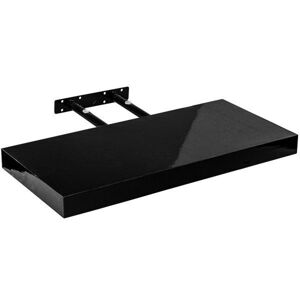 STILISTA VOLATO 31067 Nástenná polica - lesklá čierna 90 cm