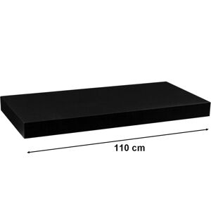 STILISTA VOLATO 31073 Nástenná polica - matná čierna 110 cm