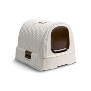 Curver WC kočka kryté domek Rattan 39x39x51cm vintage