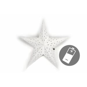 Nexos 32546 Vianočná dekorácia - hviezda s časovačom - 60 cm, 10 LED, biela