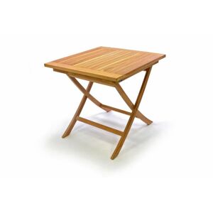 Divero 32596 Drevený záhradný stôl, teakové drevo, 80 x 80 cm